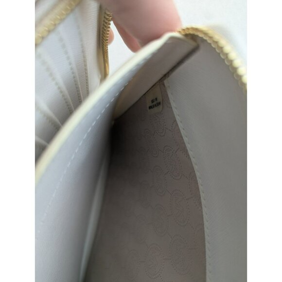 Michael Kors Tablet Multifunction Zip Case Holder Organizer Vanilla Acorn Gold - Picture 7 of 12